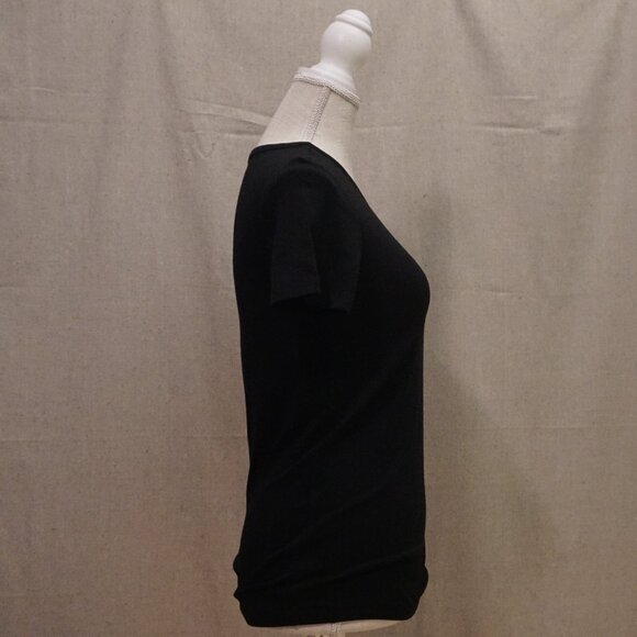 Jones New York Black Basic Round Neck Short Sleeve Tee Women’s Small - Picture 2 of 5